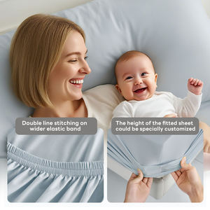 防水竹生地ベッドシーツセット,弾性バンド付きフィットシートベッド & マットレス用保護カバー & プロテクター - Product Image 2