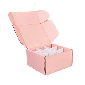 Số lượng cao thủ công các tông sóng màu hồng mỹ phẩm vận chuyển hộp nước hoa đóng gói carton bao bì gửi thư hộp - Product Image 2
