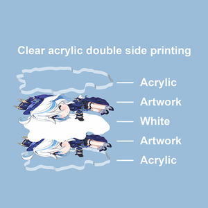 Wholesale Custom <strong>Printed</strong> Acrylic Charms Clear <strong>Key</strong> Chain Cartoon Anime Logo Acrylic Keyring Transparent Epoxy Acrylic Keychain - Product Image 4