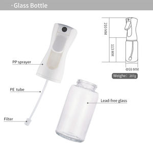 200 flacons pulvérisateurs d'huile d'olive comestible ronds en plastique écologique anti-déversement de 300 ml pour cuisine domestique, avec atomiseur, pour friteuse à air - Product Image 5