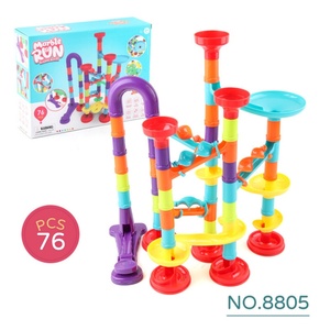 Pista de Bolas de Plástico, Juego de Laberinto de 113 Piezas, Juguete Educativo de Construcción DIY, Rompecabezas de Plástico ABS Ecológico Apilable - Product Image 6