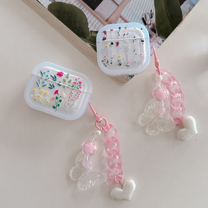 Pour Airpods 1 <span class=keywords><strong>2</strong></span> 3 <span class=keywords><strong>Pro</strong></span> <span class=keywords><strong>2</strong></span> 4 antichoc anti-rayures fleur imprimé doux Tpu Anti chute clair étuis de protection - Product Image 1