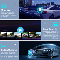Caméra embarquée ADINKAM double objectif 5G WiFi GPS, enregistrement avant 4K et arrière 2.5K, vision nocturne, enregistrement en boucle, moniteur de stationnement, enregistreur vidéo, garantie 1 an