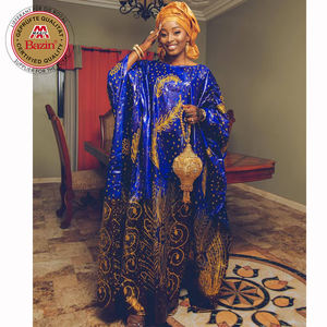 <span class=keywords><strong>Robe</strong></span> de Mariée Africaine Traditionnelle Nigériane <span class=keywords><strong>Bazin</strong></span> Riche <span class=keywords><strong>Boubou</strong></span> Dashiki Imprimée Parfumée de Première Qualité - Product Image 5