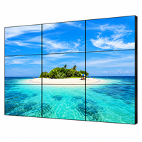 Layar LCD Video Wall 46 55 Inch Bezel Tipis Panel Iklan Video Wall Layar Sambung 2x2 3x3 Hd Lcd Splicing Video Wall Screen
