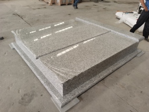 Белый гранитный надгробный памятник из Цзилиня — памятник в форме креста с индивидуальной гравировкой - Product Image 5