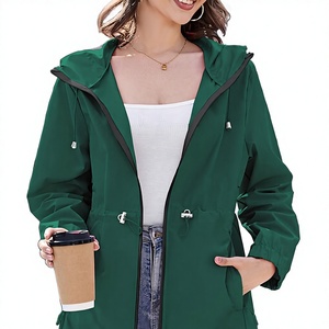 Impermeable Ligero y Transpirable para Mujer, Marca <span class=keywords><strong>Durio</strong></span>, con Capucha, Plegable, Ideal para Viajes y Senderismo - Product Image 1