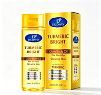 Huile pour le corps éclatante au curcuma DR.DAVEY 200 ml, niacinamide, huile de jojoba, huile d'amande, hydratante, éclaircissante, parfum frais, tous types de peau