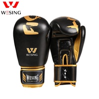 Gants de boxe en gros à fermeture auto-agrippante pour l'entraînement de Muay Thai, Wushu et Sanda