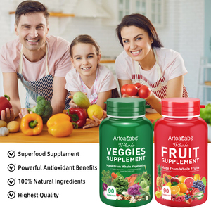 Complément alimentaire ArtoaLabs Super Greens, poudre de superaliments biologiques, fruits, légumes, champignons, probiotiques pour soutenir l'énergie, capsule - Product Image 4