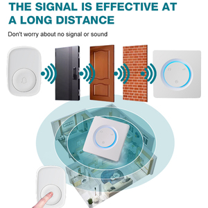 Vente en gros de carillon de bienvenue pour sécurité de la maison capteur de porte alarme sonore 55 chansons anneau de sonnette intelligent bouton tactile sonnette sans fil - Product Image 3
