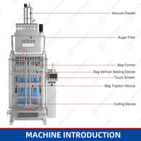 Machine d'emballage automatique multi-voies pour sachets de poudre de collagène protéiné 10g, machine d'emballage multi-voies pour poudre de vitamines en boisson