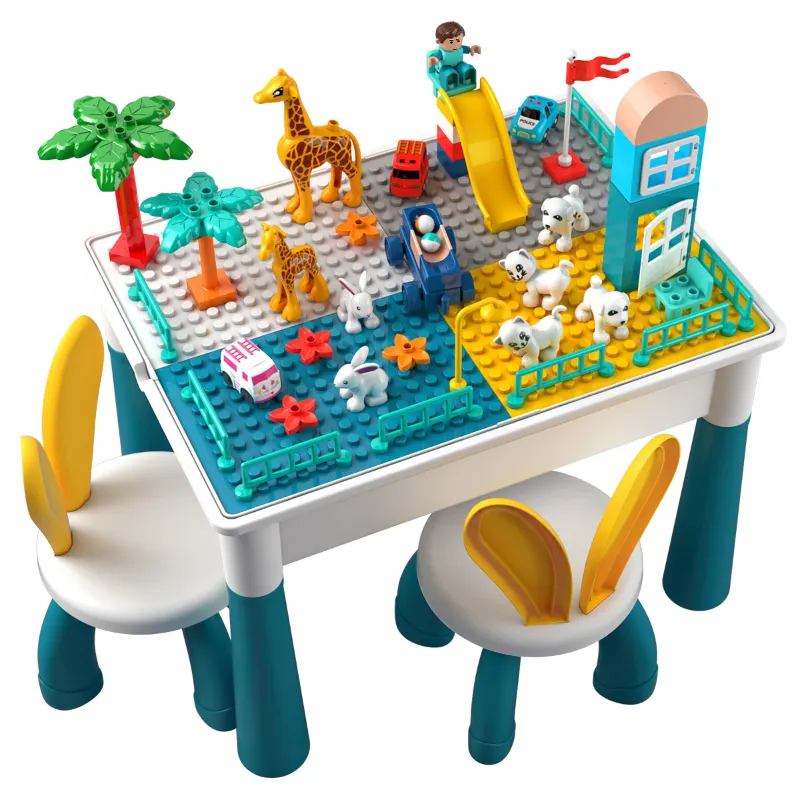 Toylinx 1860 Multifunctionele Kinderactiviteitsspelblokpuzzeltafel Compatibel Met Diy