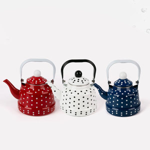 Bán buôn cổ điển sang trọng Đồ dùng nhà bếp men nước gốm ấm đun nước ấm trà nồi với đồng hồ mở ngọn lửa bếp cảm ứng có sẵn - Product Image 3