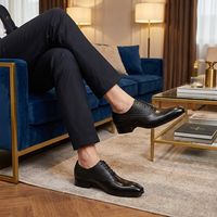 Chaussures en cuir pour hommes de qualité supérieure, fabriquées à la main, élégantes, en cuir italien, pour mariage, affaires, soirée, chaussures habillées formelles, fabricant de chaussures pour hommes
