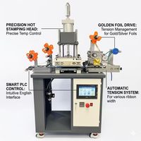 Machine d'estampage à chaud numérique de rubans et feuilles à haute précision avec contrôle PLC pour accessoires vestimentaires