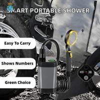 Pompe de douche électrique portable rechargeable 20L avec affichage numérique intelligent, en plastique écologique, étanche, pour camping, escalade et tourisme