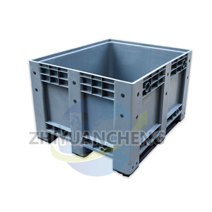 Industrie de stockage Recyclable robuste HDPE <span class=keywords><strong>grande</strong></span> <span class=keywords><strong>caisse</strong></span> de palette en plastique pliable empilable pour <span class=keywords><strong>pomme</strong></span>/oignon/tomate/mangue - Product Image 3