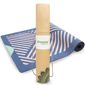 Grand cylindre d'emballage rond recyclable de luxe avec logo personnalisé boîte en carton kraft <span class=keywords><strong>tapis</strong></span> de yoga tube en papier d'emballage - Product Image 1
