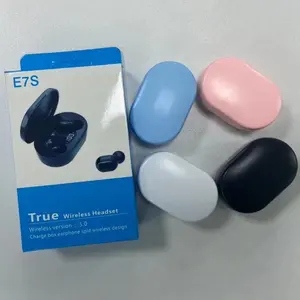 E9S e7s Bluetooth headset Quente novo com display digital de baixa potência TWS esportes in-ear gaming headset transparente shell binaear E8S