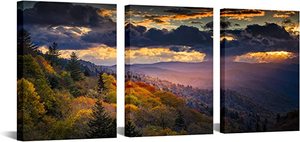 Great Smoky Mountains <span class=keywords><strong>Photo</strong></span> Wall Art Coloré <span class=keywords><strong>Automne</strong></span> Coucher De Soleil Forêt <span class=keywords><strong>Paysage</strong></span> <span class=keywords><strong>Photo</strong></span> Peinture Oeuvre - Product Image 2