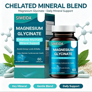 Private Label <span class=keywords><strong>Magnesio</strong></span> Glicinato Cápsulas Alta Absorción Quelado Mineral Sueño Relajación Muscular Energía 60 Cápsulas - Product Image 1