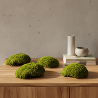 Vente en gros de mât de chignon mousse stabilisée pour la décoration murale mât de mousse naturel décoratif écologique