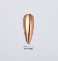 Poudre miroir chromée, pigment métallique pour ongles, série K-Gold, or fumé, or doux, or rose, usage cosmétique
