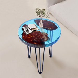 Hot Bán Nhà Máy Giá Đại Dương Phong Cách Tác Phẩm Nghệ Thuật Gỗ Tự Nhiên Nhựa Epoxy Bàn Trà Cho Trang Chủ Cửa Hàng Trang Trí - Product Image 3