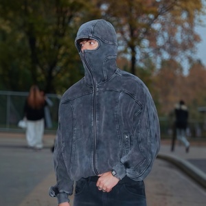 Sudadera con Capucha Personalizada OEM Unisex de Alta Calidad, Ecológica, de Poliéster/Algodón, con Cierre, Cuello Cuadrado, Resistente al Viento, Transpirable, Estilo Urbano Hip Hop - Product Image 1