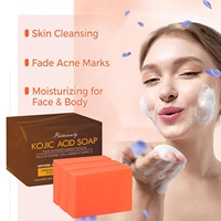 Savon Biologique Éclaircissant Anti-Acné à l'Acide Kojique pour Corps et Visage, Supprime les Taches Brunes et Noires, Blanchissant, Marque Privée en Gros