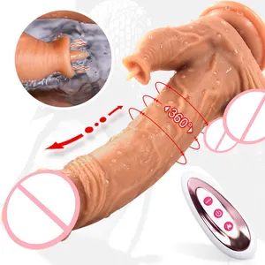 10 mode getaran 3 frekuensi Dildo kulit Xxxl licing lidah Dildo ukuran besar vibrator keamanan besar Dildo