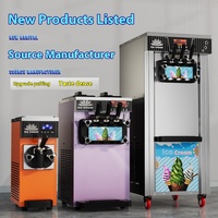 Machine à glace molle commerciale certifiée CE, neuve, verticale, trois couleurs, pour yaourt et glace dure