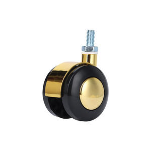 HM2110 <span class=keywords><strong>2</strong></span> "Ouro Alumínio Móveis Rodas Parafuso Universal Com Freio Rodízios Rack Trolley Rodízios Atacado - Product Image 4