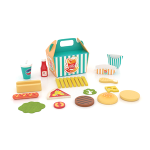 Faire semblant de jouer à la cuisine en bois pour enfants, ensemble de jouets de restauration rapide, hamburger frites modè<span class=keywords><strong>le</strong></span> <span class=keywords><strong>Cola</strong></span>, jouets de cuisine pour enfants - Product Image 3