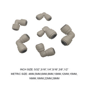 ข้อต่อท่อน้ำแบบเสียบเร็ว ข้อต่อข้อศอกตัวผู้ ขนาด 3/8" 1/4" 1/2" สำหรับระบบกรองน้ำ RO เป็นมิตรกับสิ่งแวดล้อม ผลิตจากพลาสติก - Product Image 6
