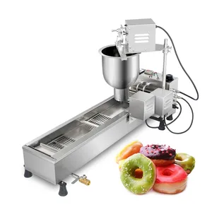 Novo estilo de máquina comercial de donuts, mini donut mach, 25 litros, grande capacidade, com saída de 720 peças/h, fogão a óleo, máquina de donuts para pequenas empresas