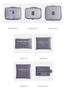 Justop Custom Quality 7 pezzi <span class=keywords><strong>Organizer</strong></span> da viaggio Set di cubetti di imballaggio pieghevole borsa di stoccaggio all'ingrosso <span class=keywords><strong>per</strong></span> la valigia - Product Image 6