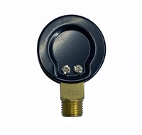 Manomètre à tube Bourdon Hengzan 2026, instrument de mesure de pression précis, alliage de cuivre, placage chrome, tube en laiton spiralé