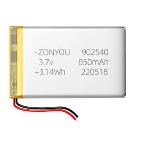 도매 고성능 902540 파우치 셀 리포 배터리 850mAh 긴 수명 500회 사이클 소비자 전자제품, 전동 공구, 장난감용 - Product Image 2