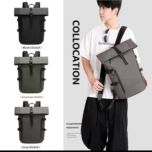 Nuovo Zaino da Uomo in Denim e Poliestere, Elegante e Casual, Grande Capacità, Leggero, per Computer, <span class=keywords><strong>Viaggi</strong></span> d'Affari e Pendolarismo - Product Image 2