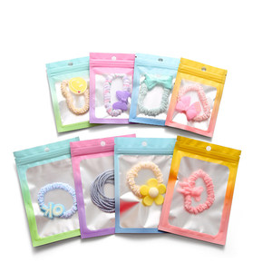 Gradient Color Aluminum <b>Foil</b> Zipper Bag Custom Size Food Grade Colorful aluminum <b>foil</b> gradient frosted <b>window</b> zipper bag - Product Image 1