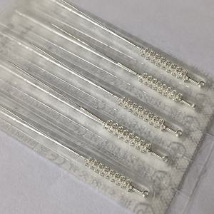 เข็มฝังเข็มด้ามเงินแบบใช้แล้วทิ้งที่มีมือจับเกลียว100ชิ้น - Product Image 5