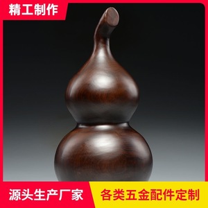 Adorno de calabaza de madera tallada, decoración hecha a mano de madera maciza para sala de estar, recibidor, regalo - Product Image 2