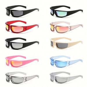 Gafas de Sol Deportivas Rectangulares Pequeñas Retro de Moda 2022, Gafas de Sol de Ciclismo con Marco Plateado Punk para Hombre y Mujer - Product Image 5