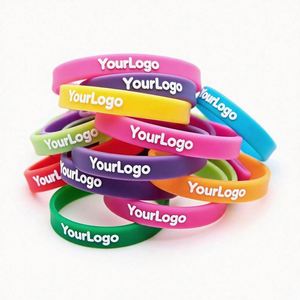Bracelets en silicone personnalisés pour hommes, créez vos propres bracelets en caoutchouc avec message ou logo, bracelets personnalisés - Product Image 1
