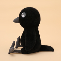 Nouveau noir corbeau corbeaux Jackdaw oiseau en peluche poupée Super doux coton mignon pour Halloween fête décor à la maison ODM personnalisation