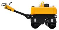 Compacteur routier à double tambour portatif 13HP Honda GX390 avec direction hydraulique, mini-compacteur d'asphalte à tambour de 355 mm pour allées et fossés