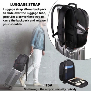 <span class=keywords><strong>Sac</strong></span> <span class=keywords><strong>à</strong></span> <span class=keywords><strong>dos</strong></span> de voyage extra large 50 L résistant <span class=keywords><strong>à</strong></span> l'eau, sacs <span class=keywords><strong>à</strong></span> <span class=keywords><strong>dos</strong></span> pour ordinateur portable pour hommes et femmes - Product Image 3