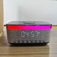 Speaker Portabel Pintar dengan Pengisian Daya Nirkabel 15W dan Lampu Malam Desktop